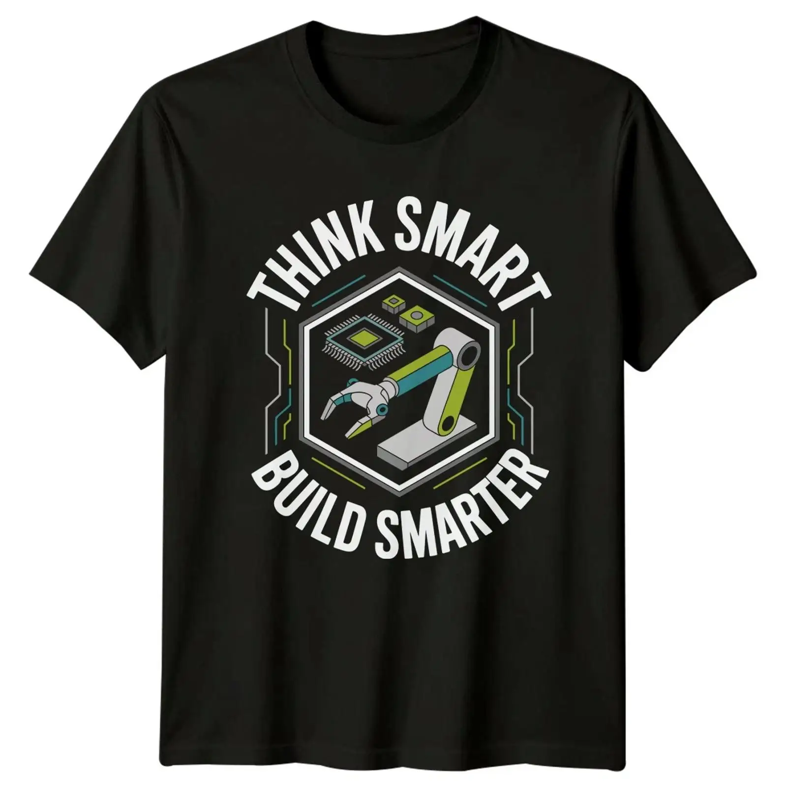 Vintage Fashion Herren - Мужская футболка Think Smart Build Smarter: