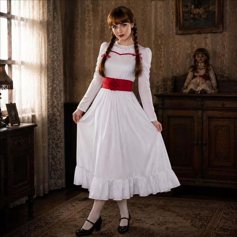 Vintage Slip Dress - Женский винтажный костюм ужасной куклы для