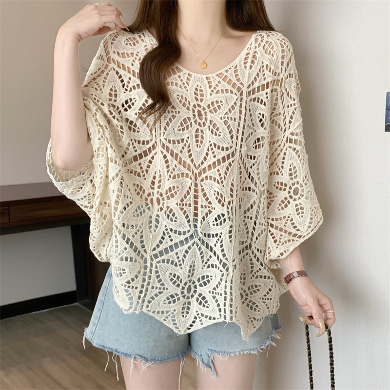 Crochet Top Boho - Женский кружевной топ с вышивкой, ажурный,