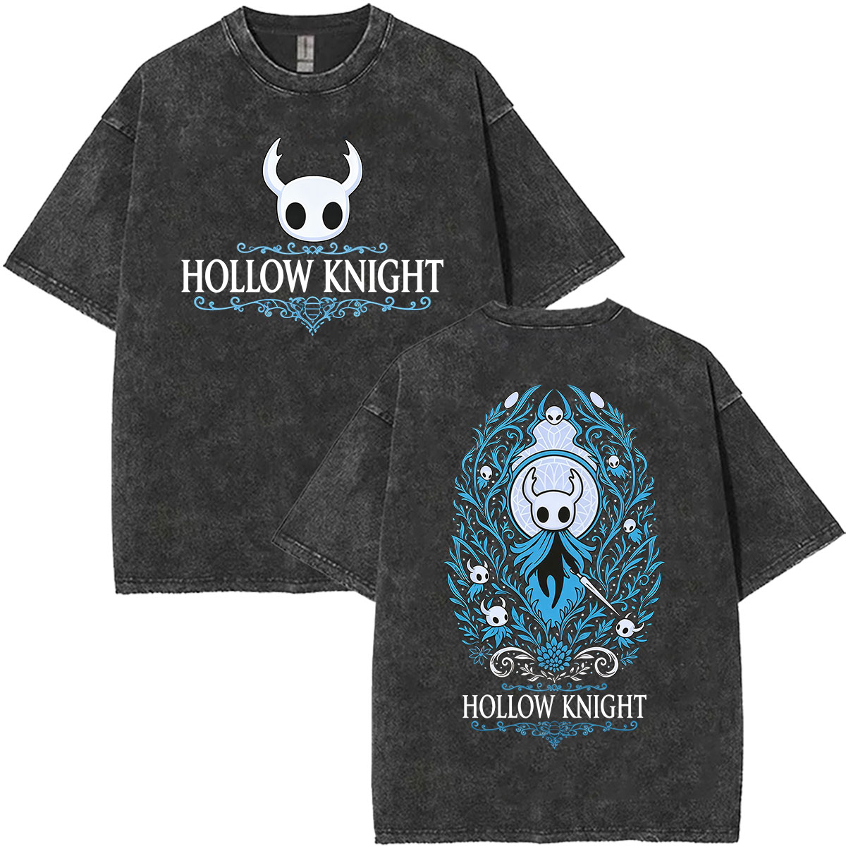 Vintage Fashion Game - Футболка Hollow Knight из винтажного выстиранного