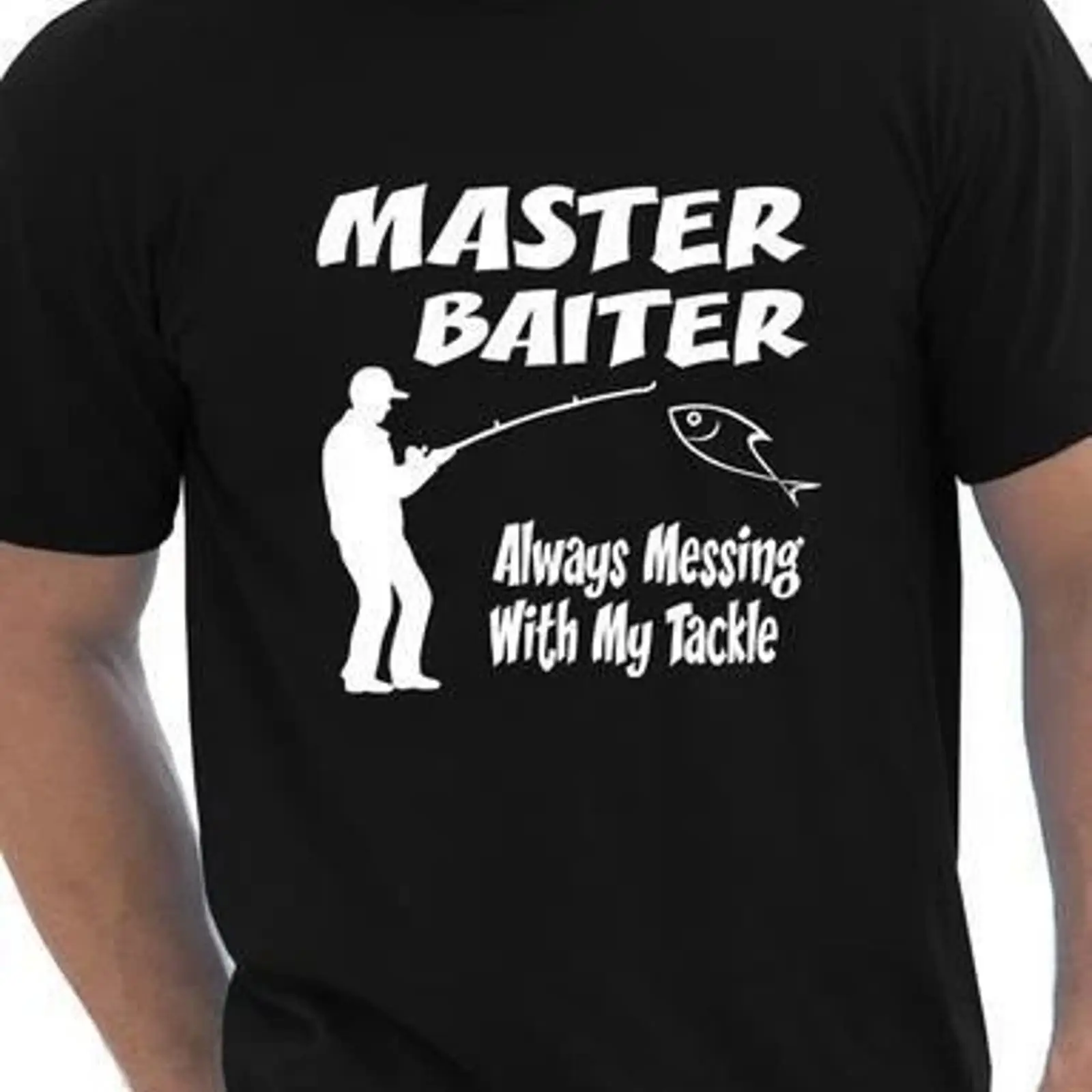 Vintage Fashion Herren - Футболка Master Baiter с забавным принтом