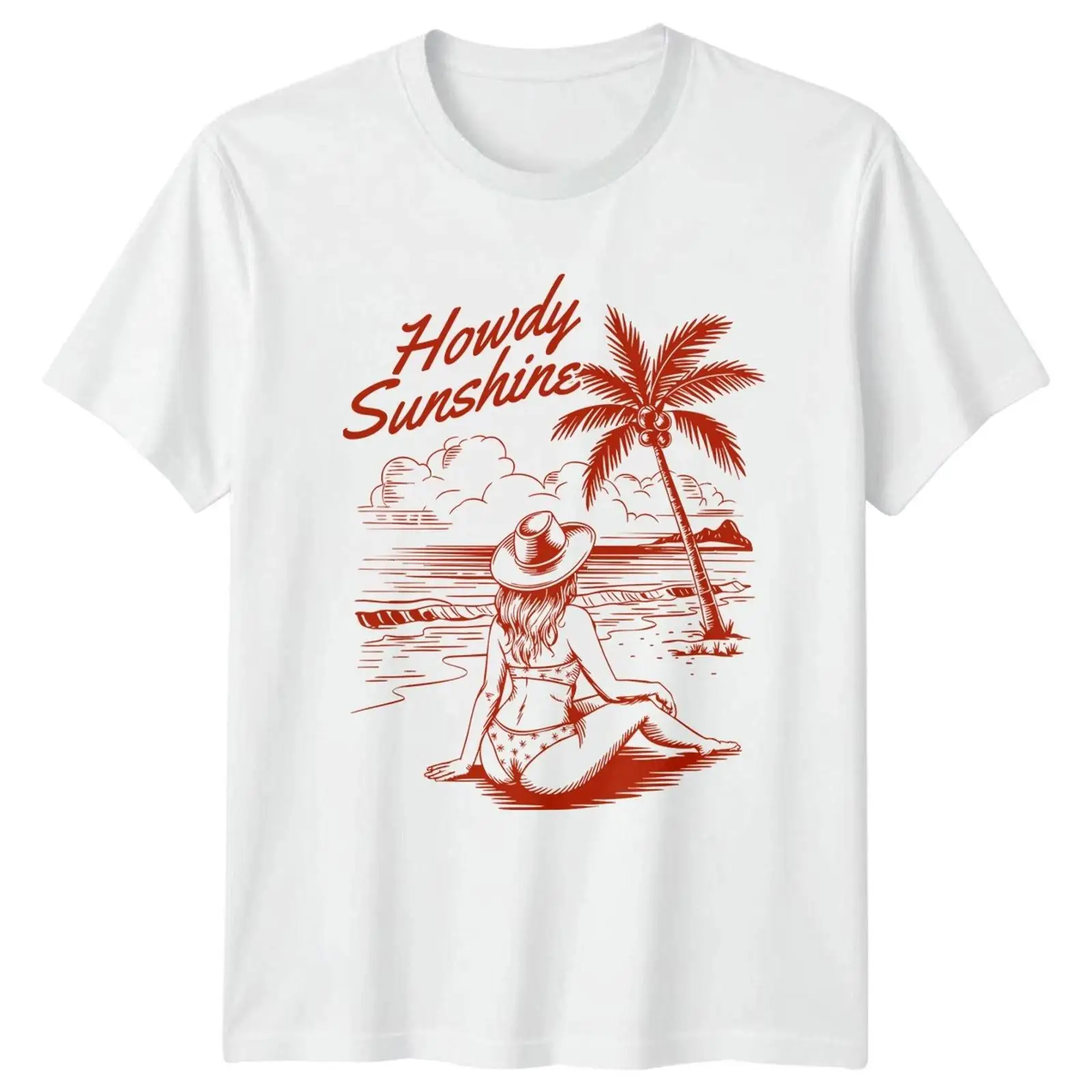 Vintage Fashion Herren - Футболка с графическим принтом Howdy Sunshine
