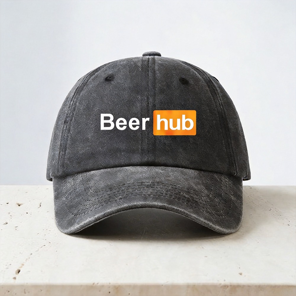 Vintage Fashion Hub - Бейсболки Beer Hub с принтом, винтажные,