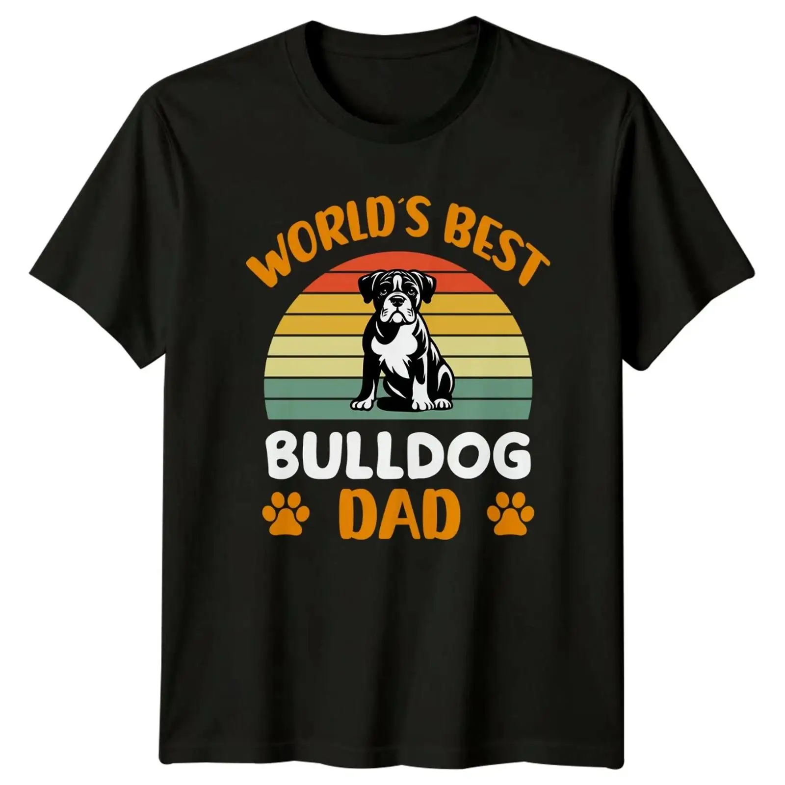 Vintage Fashion Herren - Мужская футболка Weltbester Bulldoggenpapa для владельцев