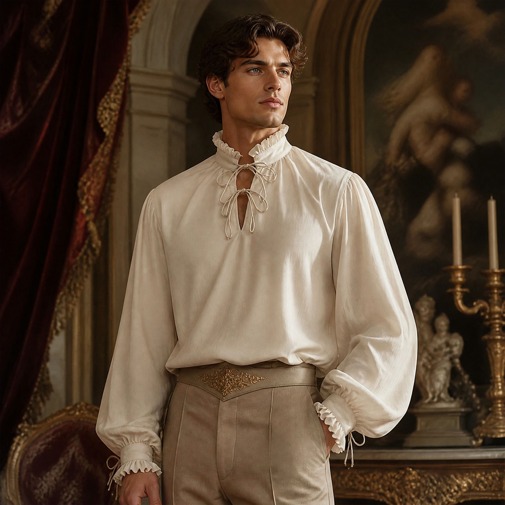 Vintage Victorian Fashion - Средневековая рубашка в стиле Ренессанс для