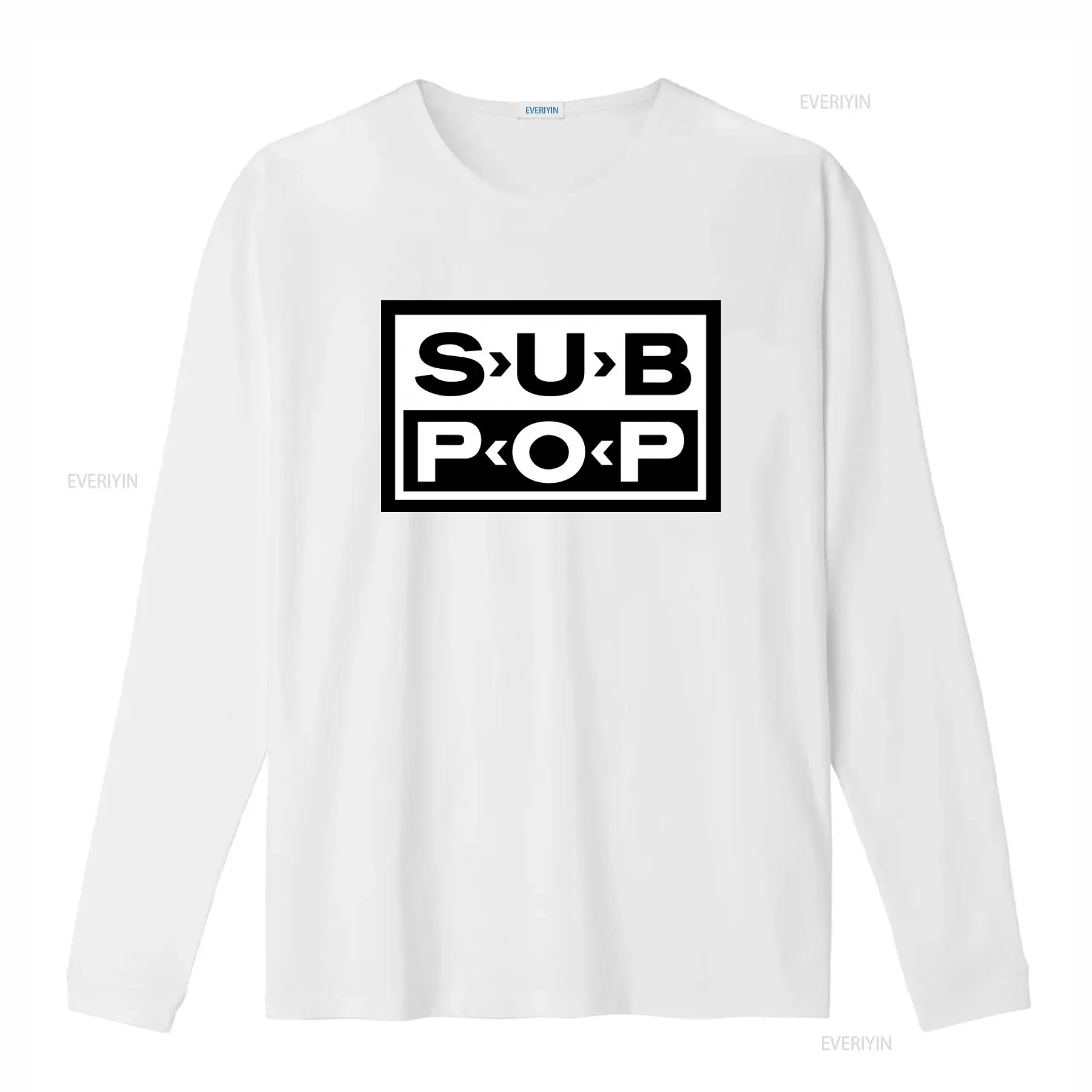 Футболка с логотипом Sub Pop,  – обзор и цена Vintage Fashion Style Men