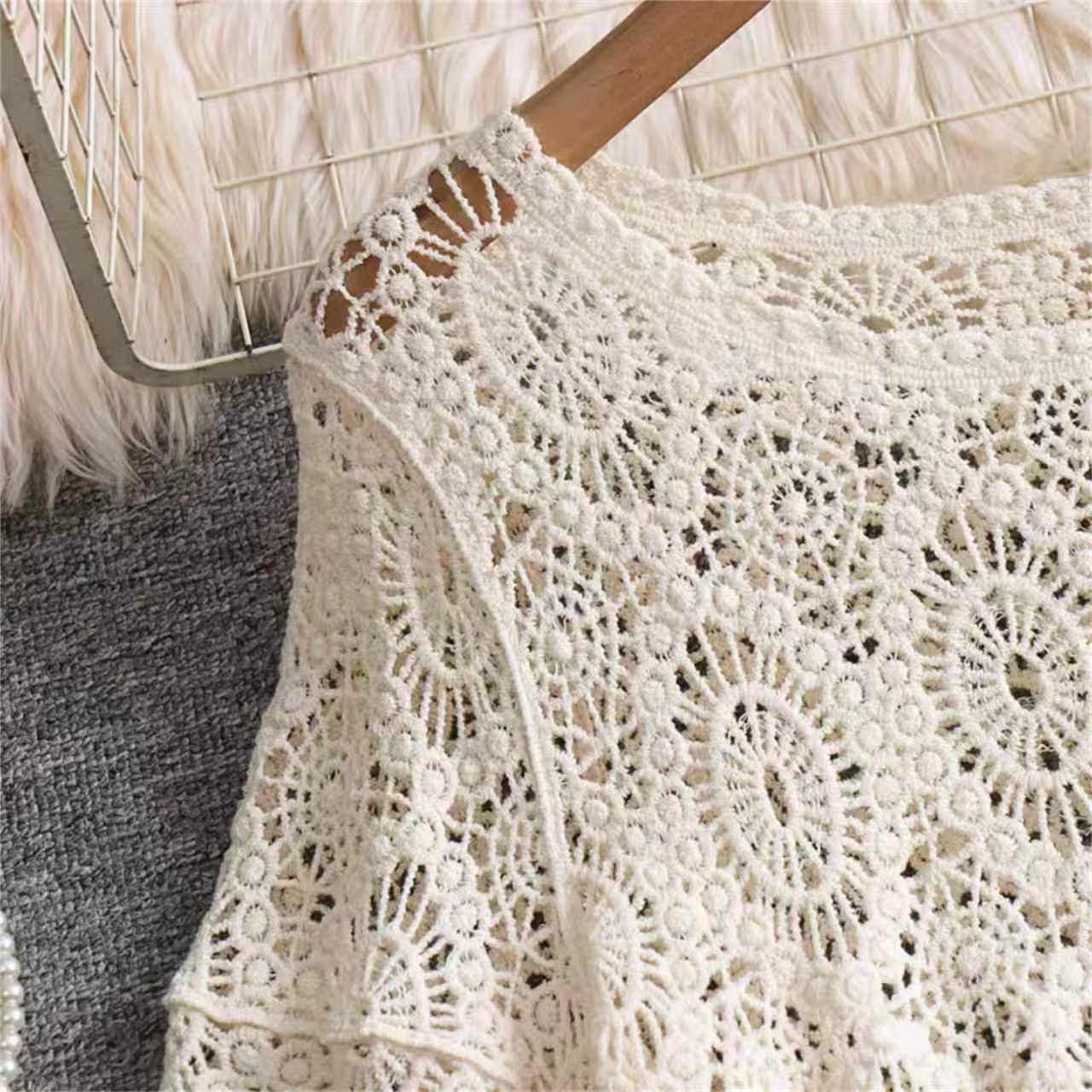 Осень 2024, новый стиль, вязан – обзор и цена Crochet Top Boho
