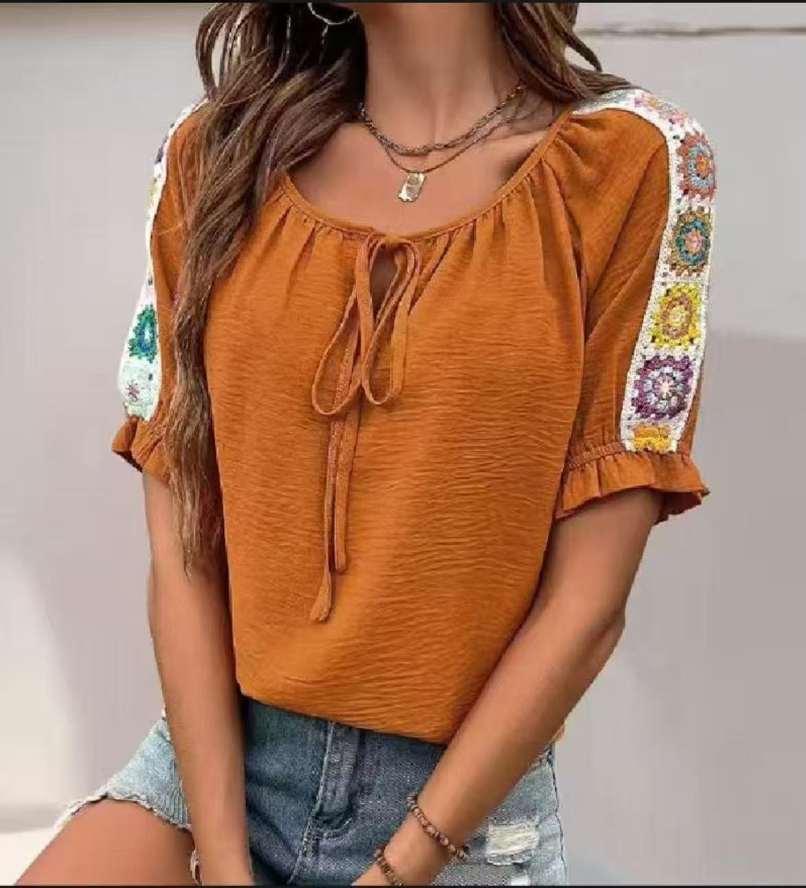 Бохо-блузка для женщин с завяз – обзор и цена Crochet Top Boho