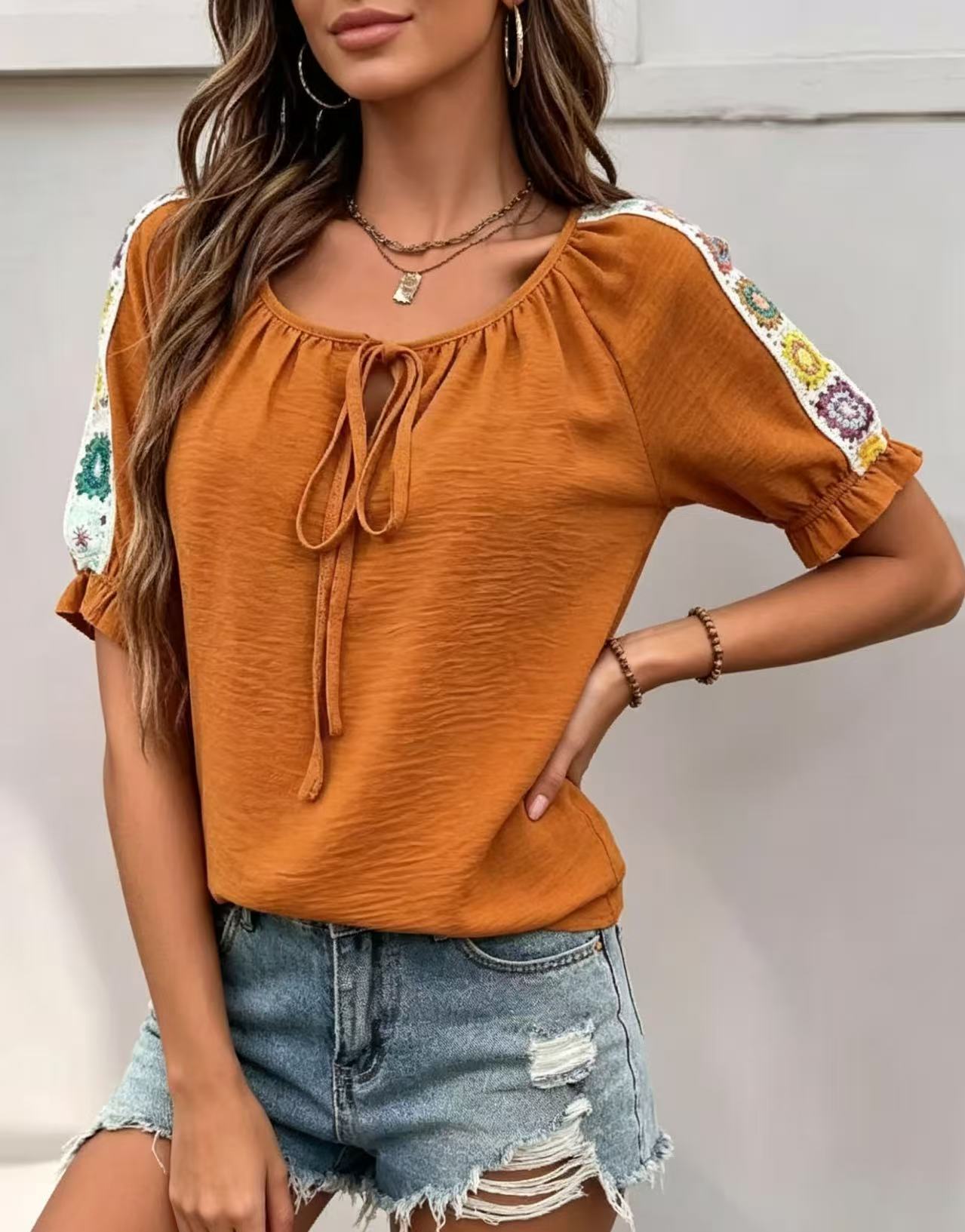 Бохо-блузка для женщин с завяз – обзор и цена Crochet Top Boho