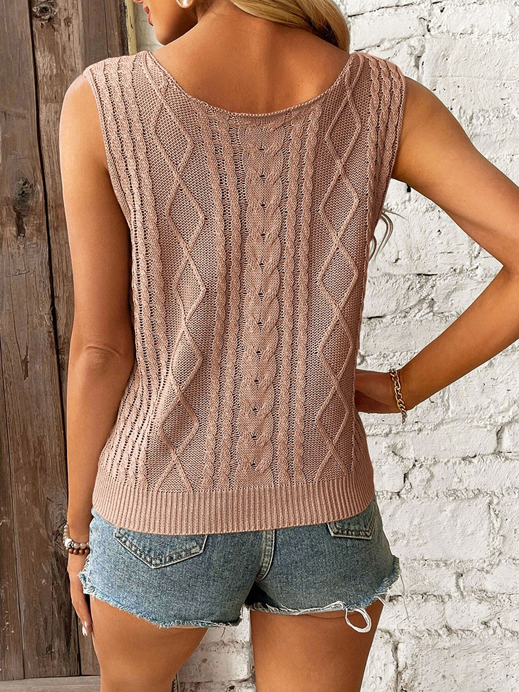 Бежевый вязаный крючком жилет  – обзор и цена Crochet Top Boho